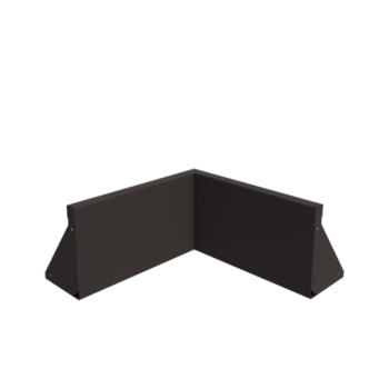 Stål støttemur - Indvendigt hjørne - 50 x 50 x 30 cm - RAL7016 mat (antracitgrå)