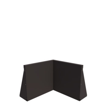 Stål støttemur - Indvendigt hjørne - 50 x 50 x 50 cm - RAL7016 mat (antracitgrå)