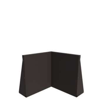 Stål støttemur - Indvendigt hjørne - 50 x 50 x 60 cm - RAL7016 mat (antracitgrå)