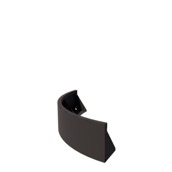 Stål støttemur - Udvendig kurve - 100 x 100 x 30 cm - Andre RAL-farve