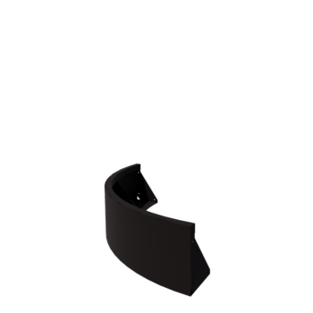 Stål støttemur - Udvendig kurve - 100 x 100 x 30 cm - RAL9005 mat (sort)