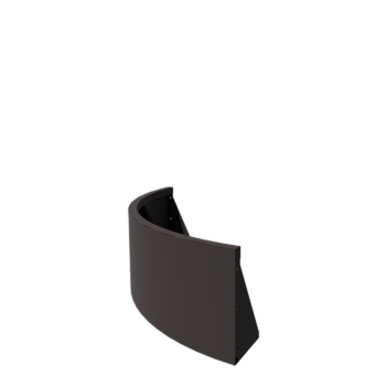 Stål støttemur - Udvendig kurve - 100 x 100 x 40 cm - Andre RAL-farve