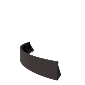 Stål støttemur - Udvendig kurve - 150 x 150 x 30 cm - Andre RAL-farve