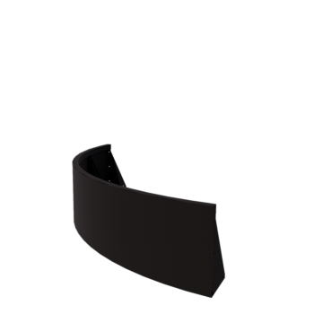 Stål støttemur - Udvendig kurve - 150 x 150 x 40 cm - RAL9005 mat (sort)