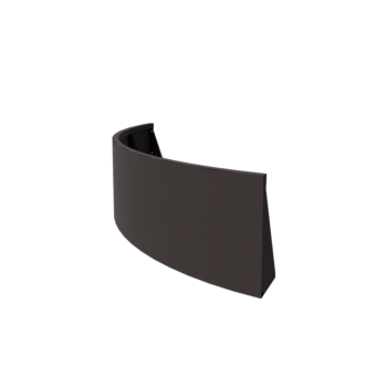 Stål støttemur - Udvendig kurve - 150 x 150 x 50 cm - RAL7016 mat (antracitgrå)