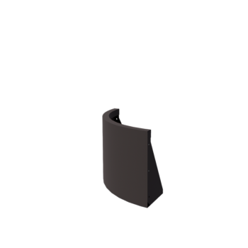 Stål støttemur - Udvendig kurve - 50 x 50 x 40 cm - Andre RAL-farve