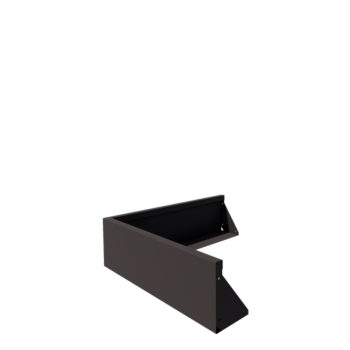 Stål støttemur - Udvendigt hjørne - 100 x 100 x 30 cm - RAL7016 mat (antracitgrå)