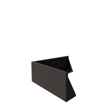 Stål støttemur - Udvendigt hjørne - 100 x 100 x 40 cm - RAL7016 mat (antracitgrå)