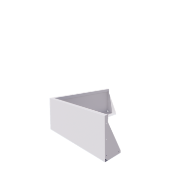 Stål støttemur - Udvendigt hjørne - 100 x 100 x 40 cm - RAL9010 mat (hvid)