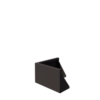 Stål støttemur - Udvendigt hjørne - 50 x 50 x 30 cm - Andre RAL-farve