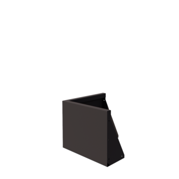 Stål støttemur - Udvendigt hjørne - 50 x 50 x 40 cm - RAL7016 mat (antracitgrå)