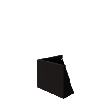 Stål støttemur - Udvendigt hjørne - 50 x 50 x 40 cm - RAL9005 mat (sort)