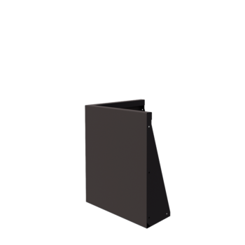 Stål støttemur - Udvendigt hjørne - 50 x 50 x 60 cm - RAL7016 mat (antracitgrå)