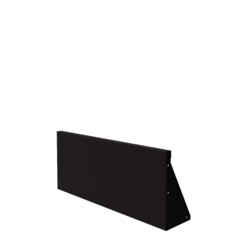 Stål støttemur - Lige ud - 100 x 40 cm - RAL9005 mat (sort)