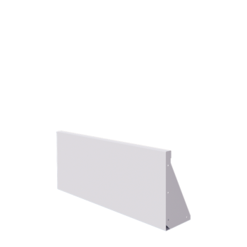 Stål støttemur - Lige ud - 100 x 40 cm - RAL9010 mat (hvid)