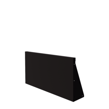 Stål støttemur - Lige ud - 100 x 50 cm - RAL9005 mat (sort)