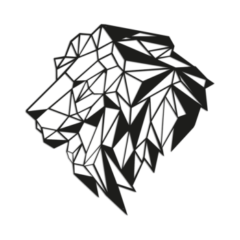 Væghængt dekoration i metal - Løve 2.0 Small - 50,8 x 50 cm