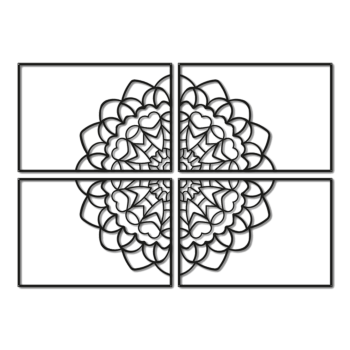 Vægdekoration i metal Mandala *OP=OP