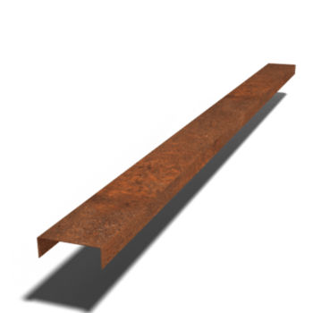 Afdækningsprofil af cortenstål 5 x 15 x 5 cm (længde 240 cm)