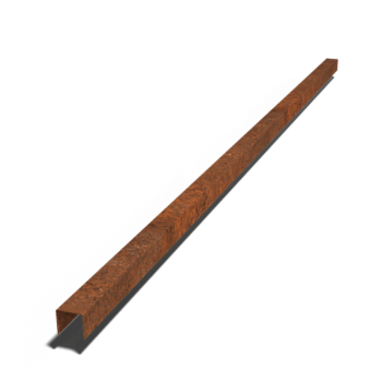 Afdækningsprofil af cortenstål 5 x 5 x 5 cm (længde 240 cm)