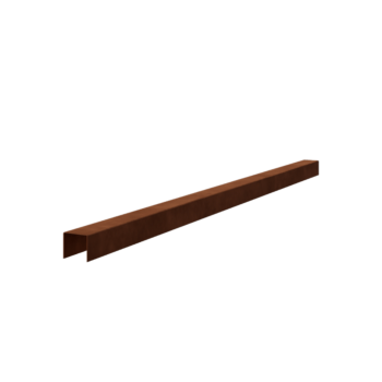 Afdækningsprofil af cortenstål 5 x 5 x 5 cm (længde 150 cm)
