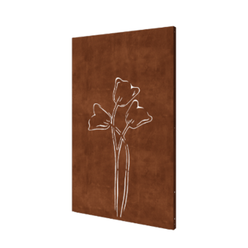 Tulipan symmetrisk corten-stål 120 x 6 x 190 cm