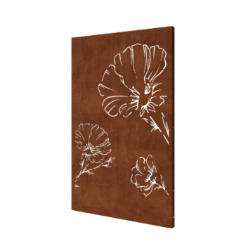 Valmue corten-stål 120 x 6 x 190 cm