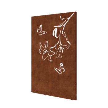 Lilje corten-stål 120 x 6 x 190 cm