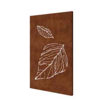 Faldende blade, store corten-stål 120 x 6 x 190 cm