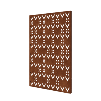 Cortenstål dekorativt panel - Tagstensmønster 3 - 120 x 6 x 190 cm