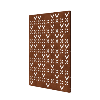 Cortenstål dekorativt panel - Tagstensmønster 5 - 120 x 6 x 190 cm