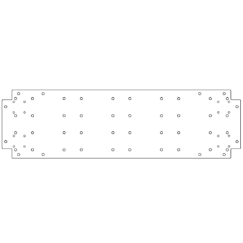 Bundplade galvaniseret stål 30 x 100 cm