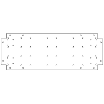 Bundplade galvaniseret stål 30 x 80 cm