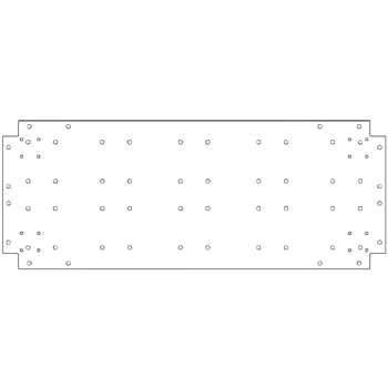 Bundplade galvaniseret stål 40 x 100 cm