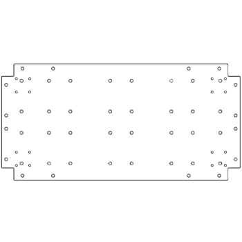 Bundplade galvaniseret stål 40 x 80 cm