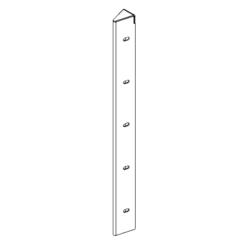 Hjørneprofil pulverlakeret stål 30° 50 cm