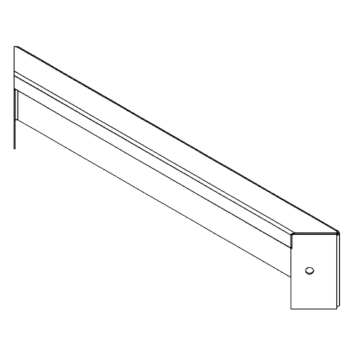 Stål plantekasse - Panel - 10 x 50 cm - RAL7016 mat (antracitgrå)