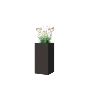 Stål plantekasse - Firkant - 30 x 30 x 60 cm - Andre RAL-farve - Med bundplade