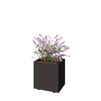 Stål plantekasse - Rektangel - 40 x 30 x 40 cm - Andre RAL-farve - Med bundplade - Med ben