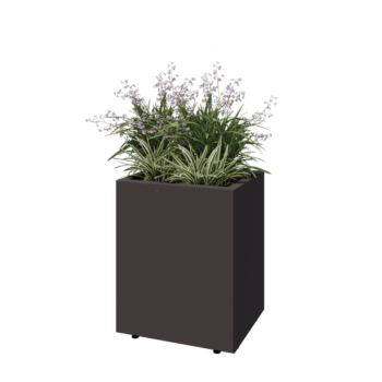 Stål plantekasse - Rektangel - 50 x 40 x 60 cm - Andre RAL-farve - Med bundplade - Med ben