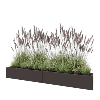 Stål plantekasse XXL - Rektangel - 240 x 30 x 30 cm - RAL7016 mat (antracitgrå) - Uden bundplade