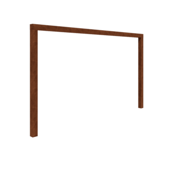 Cortenstål pergola - Lige ud - 400 x 230 cm - Uden betonfod