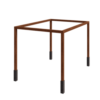 Cortenstål pergola - Rektangel - 424 x 300 x 230 cm - Med betonfod