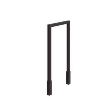 Stål pergola - Lige ud - 150 x 230 cm - RAL7016 mat (antracitgrå) - Med betonfod