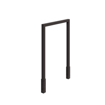 Stål pergola - Lige ud - 200 x 230 cm - RAL7016 mat (antracitgrå) - Med betonfod