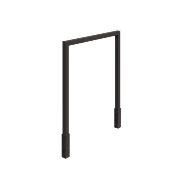 Stål pergola - Lige ud - 250 x 230 cm - RAL7016 mat (antracitgrå) - Med betonfod