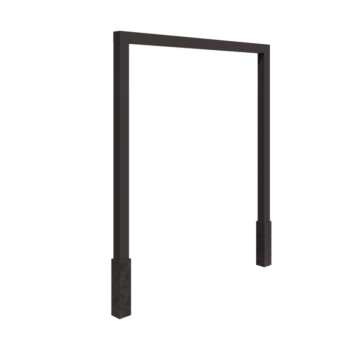 Stål pergola - Lige ud - 250 x 230 cm - Andre RAL-farve - Med betonfod