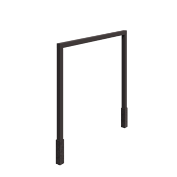 Stål pergola - Lige ud - 300 x 230 cm - RAL7016 mat (antracitgrå) - Med betonfod
