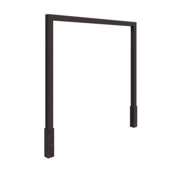 Stål pergola - Lige ud - 300 x 230 cm - Andre RAL-farve - Med betonfod