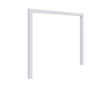 Stål pergola - Lige ud - 300 x 230 cm - RAL9010 mat (hvid) - Uden betonfod